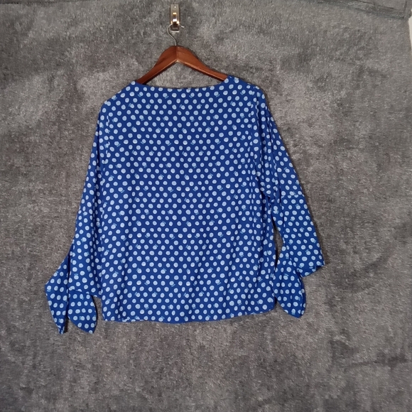 Lilly pulitzer Langston pocket dot royal purple women's blouse SZ small - Picture 4 of 10